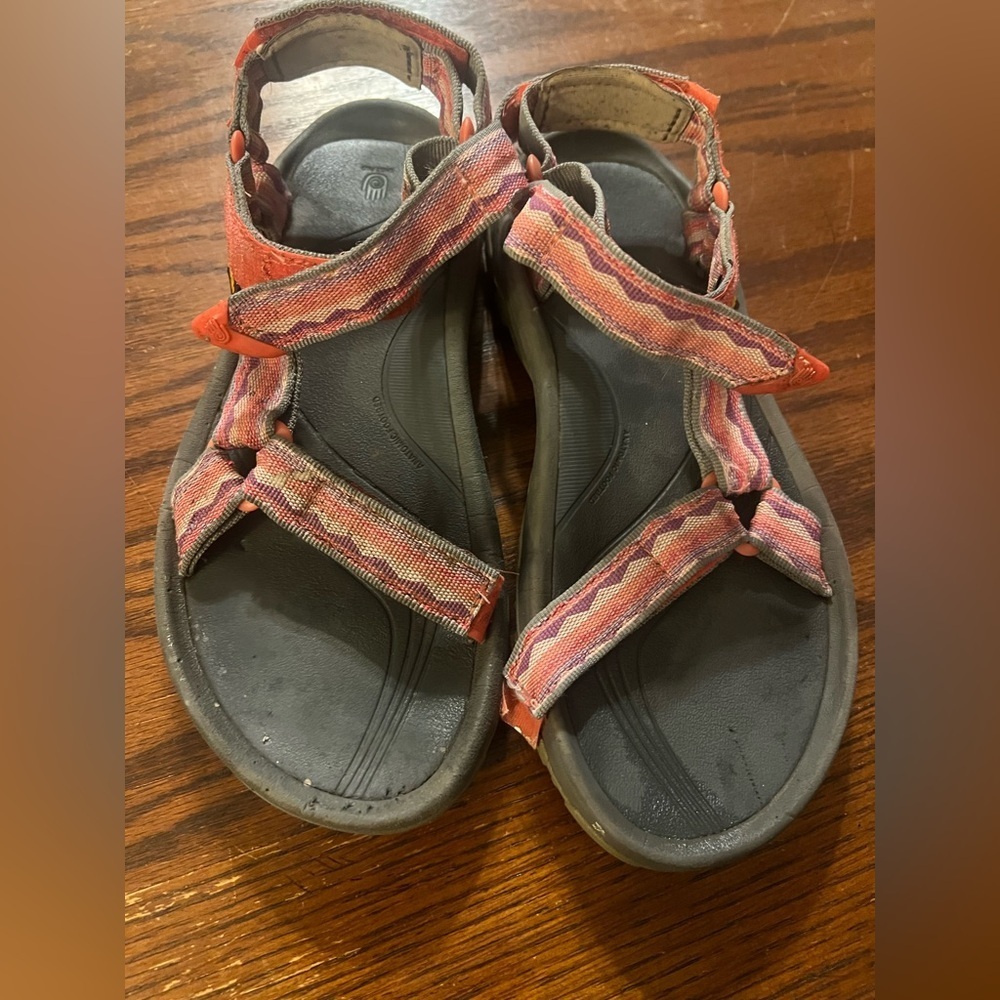 Teva Pink and Purple Strappy Sandals
